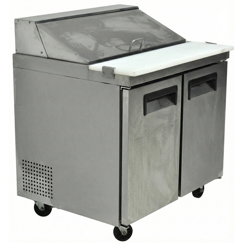 Used Avantco APT-36-HC 36" 2-Door Refrigerated Sandwich Prep Table