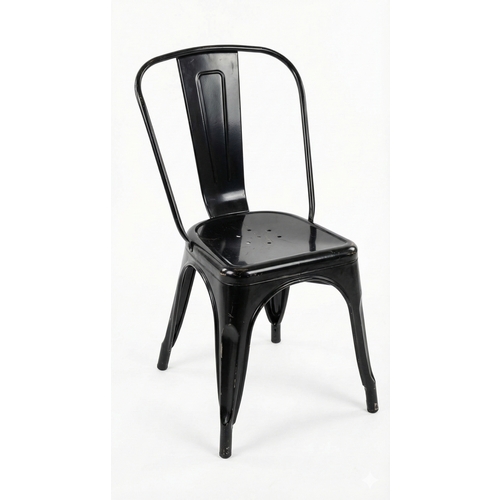 Used Bistro Style Metal Dining Chair - Black Finish