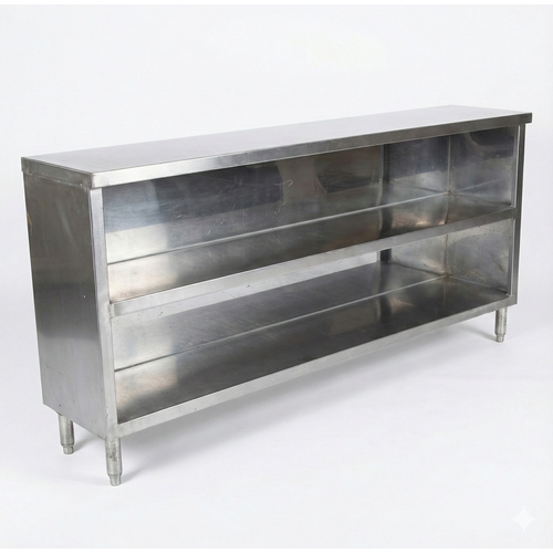 Used 76" Stainless Steel Dish Cabinet - Enclosed Kitchen Storage