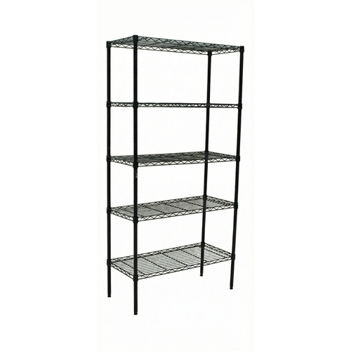 Used 21656PS-1 HDX 5-Tier Steel Wire Shelving Unit 16x36x76