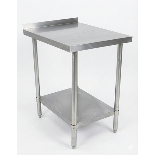 Used 24x30 Stainless Steel Work Table with 2" Backsplash