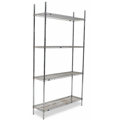 Used Metro Metro Super Erecta Chrome 4-Tier Wire Shelving 48x14x87