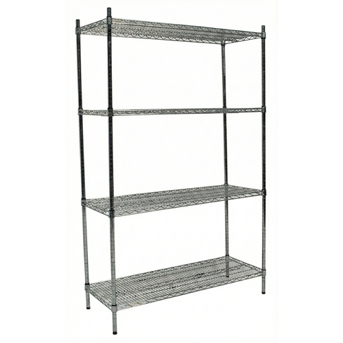 Used Metro Super Erecta Chrome 4-Tier Wire Shelving 48x18x75