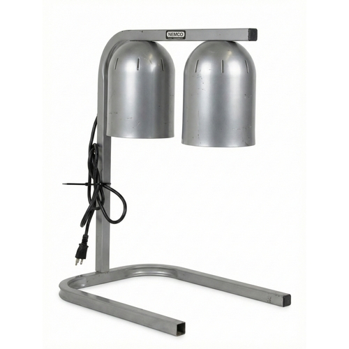 Used Nemco 6000A-2 Freestanding 2 Bulb Infrared Fried Food Warmer Heat Lamp