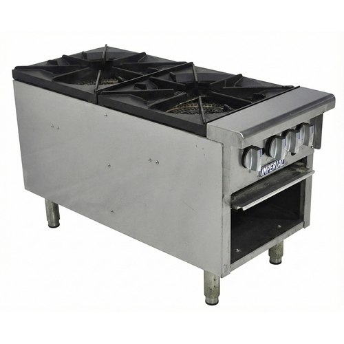 Used Imperial ISPA-18-2 Commercial 2 Burner Stock Pot Hot Plate