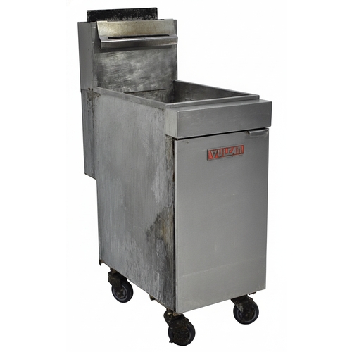 Used Vulcan LG400-1 45-50 lb. Freestanding Gas Fryer w/ Millivolt Controls