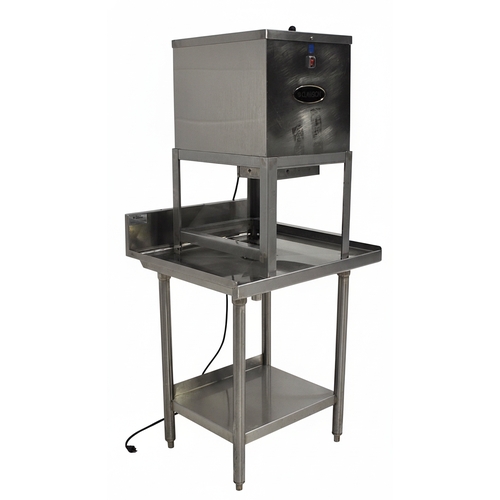 Used Clawson HQ-C Hail Queen Cube Ice Crusher on Pacific Stainless Drain Table