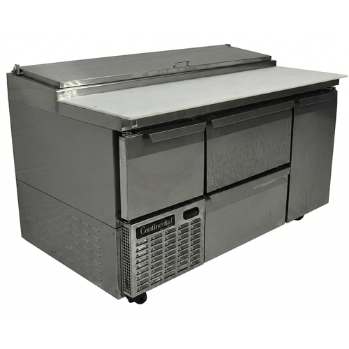 Used Continental Refrigerator CPA60 60in Pizza Prep Table w/ Refrigerated Base