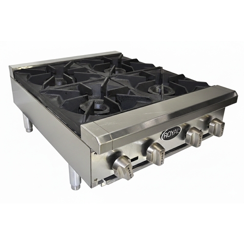 Pre-Owned Royal Range RHP-24-4 24" Countertop Gas 4 Burner, 120,000 BTU