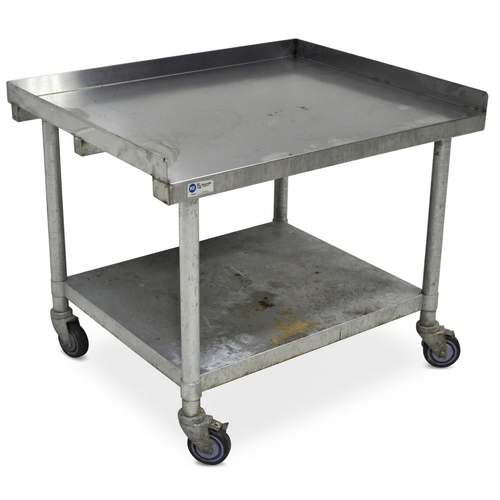 Used KTI ES3036.5 Mobile Equipment Stand 30" x 36" x 28.5" W/ 1" Backsplash