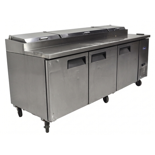 Used Atosa MPF8203 93" 3-Drawer Triple Door Pizza Prep Table