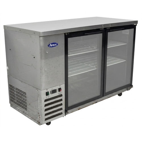 Used Atosa MBB59GAUS 59" Double Glass Door Back Bar Cooler