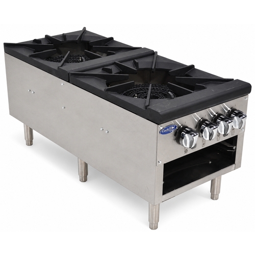 Pre-Owned Atosa ATSP-18-2L CookRite 3-Ring Stock Pot Range w/Cast Iron Burner