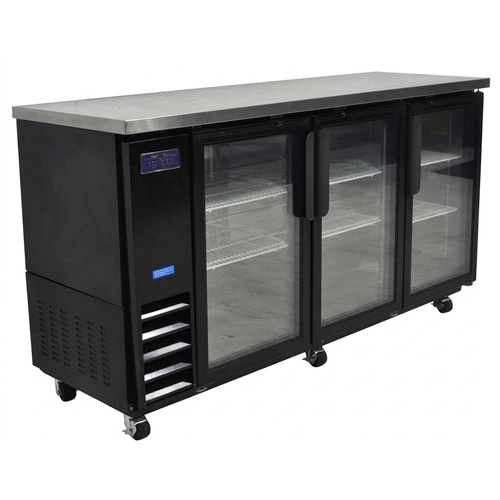 Used Arctic Air ABB72G 72" Mobile Glass Door Back Bar Refrigerator