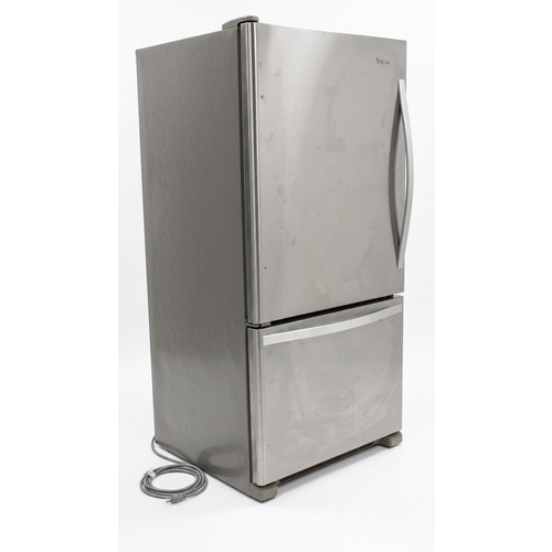 Used Whirlpool SWWRB322DMBM0048-12 22.1 Cu Ft Bottom Freezer Refrigerator