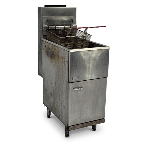 Used Pitco 40 lb Nat Gas Floor Fryer