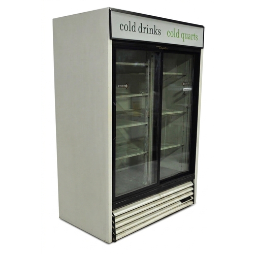 Used True GDM 47 Double Sliding Glass Door Merchandiser Cooler