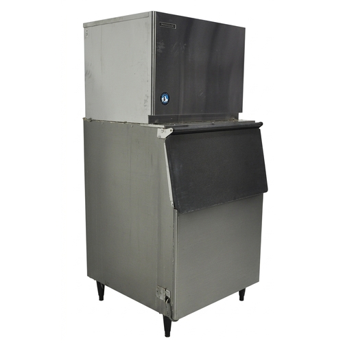 Used Hoshizaki KMD-460MAH 460 lb/24 Hrs Crescent Ice Maker w/ Bin