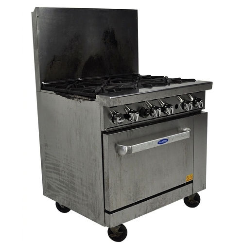 Used Atosa AGR-6B 36" Stainless Steel 6 Burner Gas Range Oven