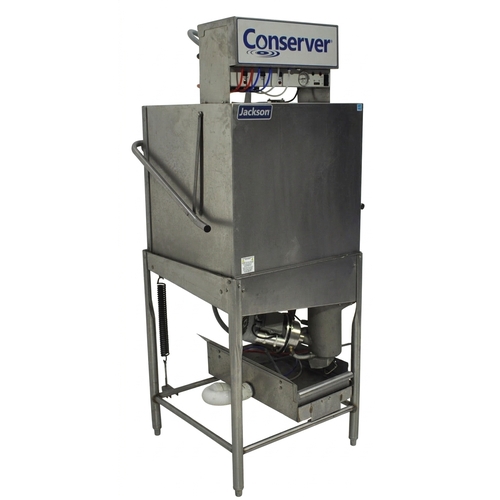 Used Jackson WWS CONSERVER XL E Low Temp Door Type Dishwasher w/ 39 Racks/hr Capacity