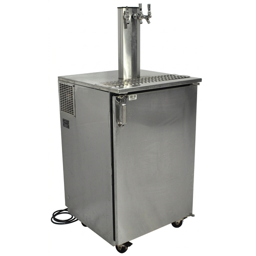 Used Glastender KC24 SS3 24" Single Door 3-Tap Kegerator