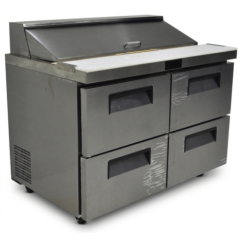 Pre-Owned Atosa MSF8302GR 48" Two Section Reach In Sandwich Prep Refrigerator