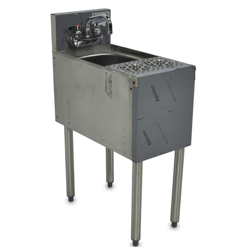 Used Krowne KR24 MD12 12" Underbar Speed Station w/ Sink & Dual Rinsers