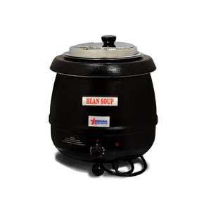 10.5 Quart Black Soup Kettle Warmer 400w