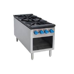 Comstock Castle 2CSP18 18" Gas Stock Pot Stove Range, 2 Burners Front to Back