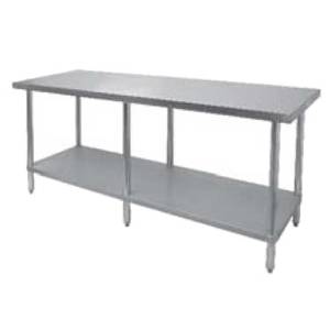 GSW USA WT-E2496 24" x 96" Stainless Work Top Table w/ Undershelf