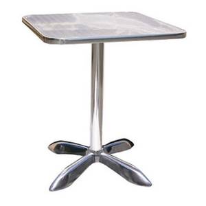 H&D Commercial Seating 760S-FL 23.5in Square Aluminum Outdoor Folding Restaurant Table