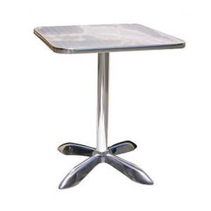 H&D Commercial Seating 780S-FL 31.5in Square Aluminum Outdoor Restaurant Folding Table