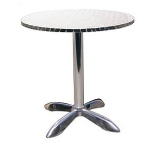 H&D Commercial Seating 760R 23.5in Round Aluminum Restaurant Table