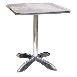 H&D Commercial Seating 770S-FL 27.5in Square Aluminum Folding Restaurant Table