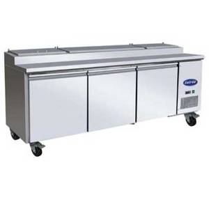 Entree P94 Commercial 94" Pizza Prep Cooler Table Stainless 12 Pans