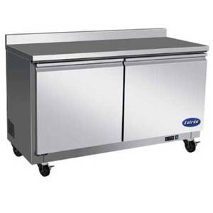 Entree WTF61 Commercial 15.5 Cu.Ft Work Top Stainless Freezer 3" Bsplash