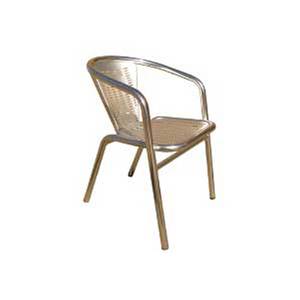 AAA Furniture AL-C/SAND Outdoor Restaurant Aluminum Home Patio Arm Chair