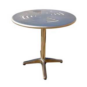 AAA Furniture TTS2705-SAND 27.5in Round Steel Top Sand Blasted Restaurant Patio Table