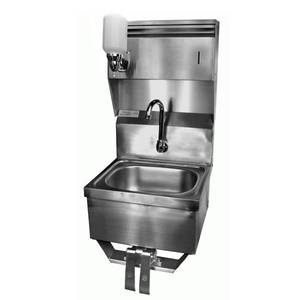 GSW USA HS-1615KC 16x15 Hand Sink NO LEAD Faucet, Knee Pedal, Soap Dispenser
