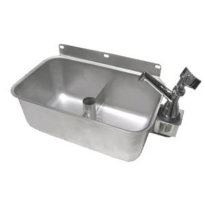 GSW USA HS-DSREG Wall Mount Dipperwell Sink Stainless w/ NO LEAD Faucet
