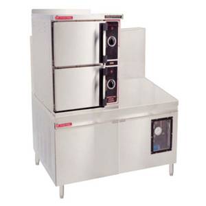 Market Forge 3500M36G Commercial Gas Convection 2 Compartment Steamer 6 Pans