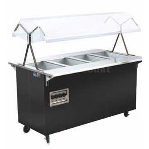 Vollrath T38770 4 Well Mobile Cherry Hot Food Steam Table with Solid Base