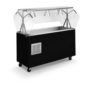 Vollrath R38713 46" Black Portable Refrigerated Food Station w/ Solid Base