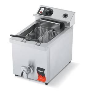Vollrath 40709 15lb Electric Counter Top Fryer Medium Duty with Drain 220v