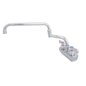 BK Resources BKF-4SM-18-G Splash Mount 18" NO LEAD Dble Jointed Faucet w/ 4" Center