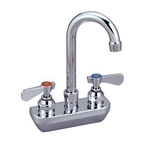 BK Resources BKF-4SM-8G-G OptiFlow Solid Body Faucet With 8" Gooseneck Spout