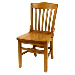 Atlanta Booth & Chair WC811 WS Restaurant Schoolhouse Chair w/ Wood Seat & Finish Options