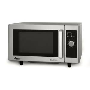 Amana RMS10DS 1000w Commercial Stainless Exterior Microwave Oven 0.9 Cu.ft