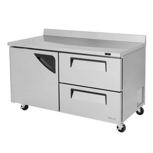Turbo Air TWR-60SD-D2-N 60in Commercial Worktop Cooler 16 Cu.ft Stainless 2 Drawers