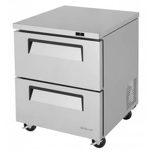 Turbo Air TUF-28SD-D2-N 28in Commercial Undercounter 7cuft Freezer with 2 Drawers